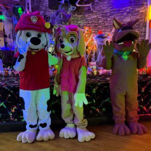 The Paw Patrol and Scooby Doo came out to skate with the kids!