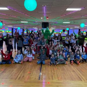 We had a great night skating with The Grinch